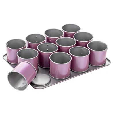 Immagine di Zenker creative Studio 7481 Mini teglia da forno con rivestimento antiaderente, per torte, piccole (colore: rosa, argento), 1 pezzo