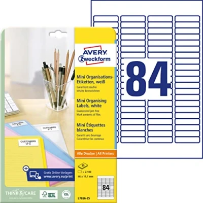 Immagine di Avery Zweckform Etichette, 46 x 11,1 mm, colore: bianco