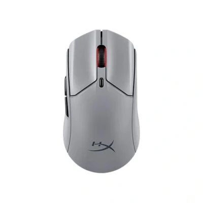 Immagine di HyperX Pulsefire Haste 2 Pro Mouse da gioco wireless 4K Tracciamento ultra preciso, Switch ottici 26.000 DPI, RGB, Peso leggero 61 g, Fino a 90 ore di durata della batteria, USB C, Bluetooth, Grigio
