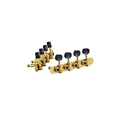 Immagine di Ortega OTMMADLX GO Set di Meccaniche per mandolino, stile A e deluxe, con bottoni neri, oro