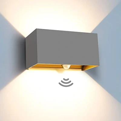 Immagine di Kingwen 20W Applique da Parete con sensore di movimento 3000K Bianco Caldo Lampade Angolo del Fascio Regolabile LED Interni/Esterni IP65 Impermeabile