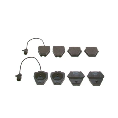 Immagine di BOSCH 0 986 424 689 Kit pastiglie freno Low Metallic con sensore usura integrato lamierino anticigolío AUDI: A8 D2, A6 C4 Avant