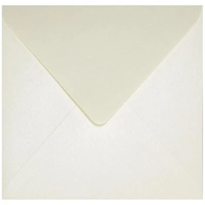 Immagine di Netuno 25x busta lettera crema perlato 153x 153 mm 120g Aster Metallic Cream bella elegante quadrata carta perlata per partecipazioni inviti battesimo compleanno matrimonio prima comunione