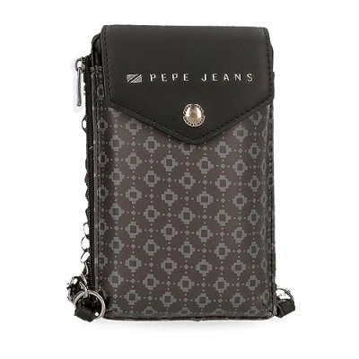 Immagine di Pepe Jeans Bethany Portafogli e portamonete in similpelle, Nero, verde, diverse misure, taglia unica, Borsa a tracolla mobile
