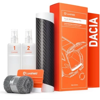 Immagine di Luxshield Pellicola Protettiva per Bordo di Carico Dacia Jogger I 2022 2024 Protezione Paraurti, antigraffio, vernice Filo A Carbone
