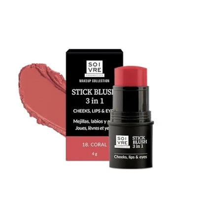 Immagine di Soivre Stick Blush 3 in 1 Corallo Guance, Labbra e Occhi