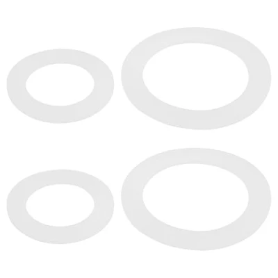 Immagine di YINETTECH 2 set di guarnizioni in silicone per valvola scarico della cassetta del WC, compatibili con pistone Grohe Adagio 43808000 43544000 (66 x 46,5 mm, 47 30 mm)