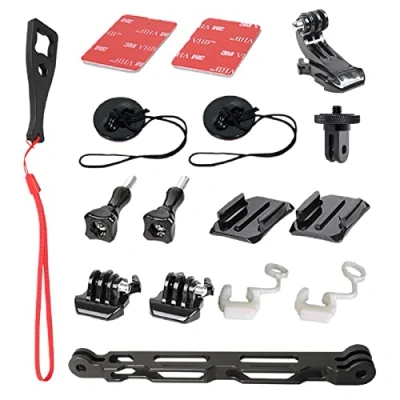 Immagine di Higatful Kit di montaggio per casco da sci, moto, snowboard, Insta360 One X2, R e GoPro Hero 10 9
