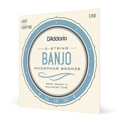 Immagine di D&#039;Addario EJ69 5 String Banjo Strings, Phosphor Bronze, Light, 9 20