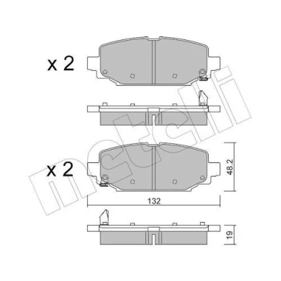 Immagine di METELLI 22 1210 0 Kit pastiglie freno con segnalatore acustico usura JEEP: Wrangler IV