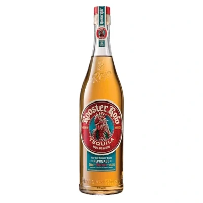 Immagine di Rooster Rojo Reposado Tequila Creata con il 100% di agave Weber Blue Doppia distillazione, filtrata l&#039;argento, invecchiata in botte 38% Vol 70cl (700ml / 0,7litri) Bottiglia vetro