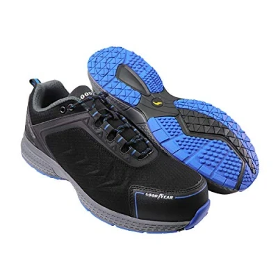 Immagine di Goodyear Scarpe di sicurezza da uomo, in metallo, impermeabile, con punta composito, flessibile, intersuola lavoro, S3/SRC/HRO, colore: nero, 9 UK