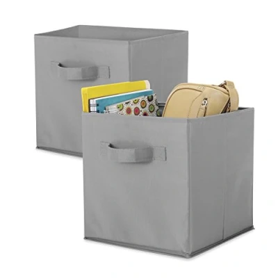 Immagine di Whitmor, Grigio, Cubi Pieghevoli, Set di 2, Cartone/PPNW
