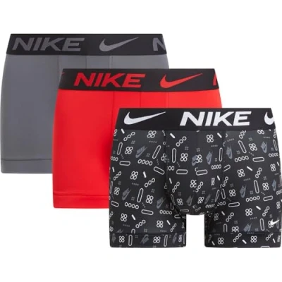 Immagine di Nike Trunk 3PK Intimo, Blk Air Max Print/Uni Red/Drk Gry, XXL Uomo