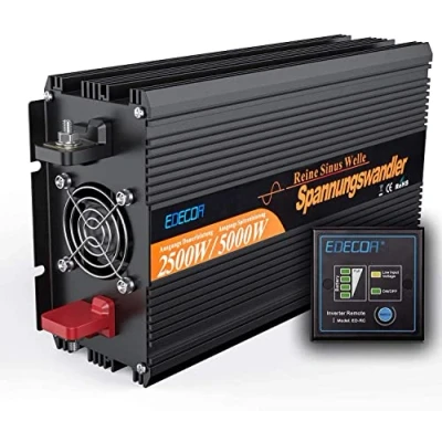 Immagine di EDECOA Power Inverter Onda Sinusoidale Pura 1500w 3000w Trasformatore di Tensione Convertitore DC 12v in AC 220v 230v 240v Invertitore Potenza (2500w12v)