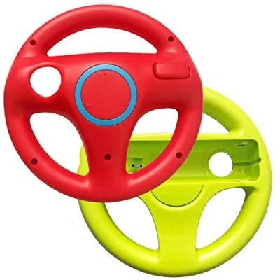 Immagine di Link e : 2 X Volante Compatibile con il Controller Wiimote su Console Nintendo Wii/Wii U (Verde/Rosso)