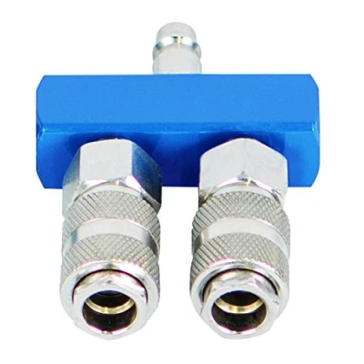 Immagine di Scheppach pressione aria Attacchi rapidi di set, 2 Vie, 1 pezzi, blu/argento, 7906100722