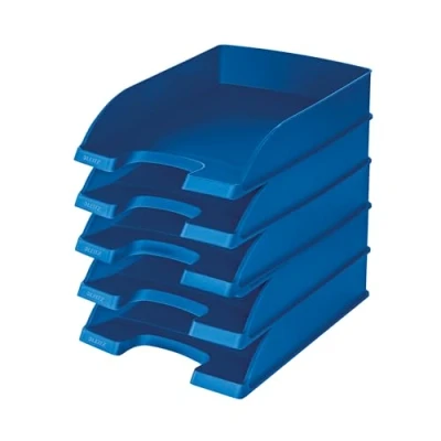 Immagine di LEITZ 52270235 Plus Standard, Vaschetta Porta Corrispondenza, Formato A4, Colore Blu, Confezione da 5 pezzi
