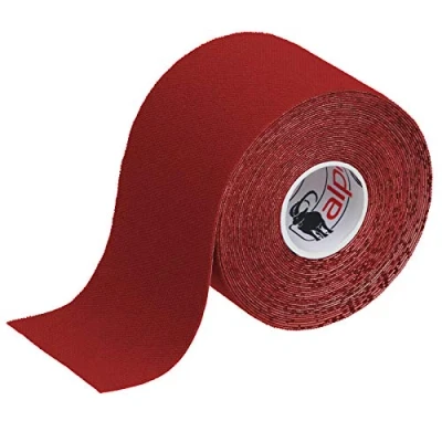Immagine di ALPIDEX Nastro Kinesiologico Tanti Colori 1/3/ 6/12 Rotoli 5 m x 5,0 cm E Book Esempi Applicazione Tape Muscolare Cerotto, Colore:rosso, Quantità:1 rotolo