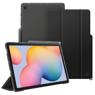 Immagine di FINTIE Custodia per Samsung Galaxy Tab S6 Lite 10.4&#039;&#039; 2024/2022/2020 con S Pen Holder, Sottile Leggero Case Posteriore Trasparente Cover Auto Sveglia/Sonno, Nero
