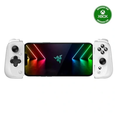 Immagine di Razer Kishi V2 Mobile Gaming Controller Xbox Edition for iPhone: Console Quality Controls Universal Fit Stream PC &amp; Games Low Latency Free Nexus App 1 Month Game Pass Incl. White