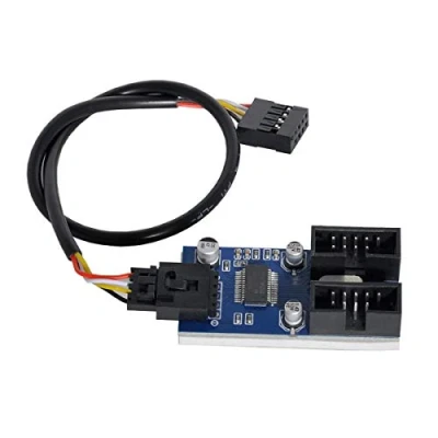 Immagine di xiwai Scheda Madre 9pin USB 2.0 Header 1 a 2 Femmina Cavo di Prolunga HUB Connettore Adattatore Porta Multilier
