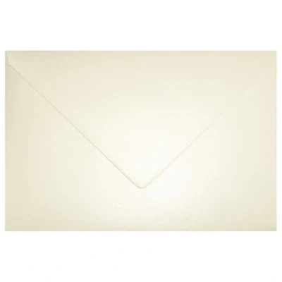Immagine di Netuno 25 buste da lettera colore crema formato C5 162x 229 mm 120g Aster Metallic Cream lettere perlate colorate grandi per invito compleanno matrimonio battesimo prima comunione Natale Pasqua