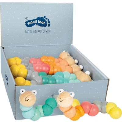 Immagine di Small Foot 11772 Display Gioco motricità Bruco Pastello, da Piegare e contorcere, dai 12 Mesi in su Toys, Multicolore,