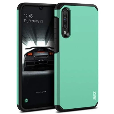 Immagine di BEZ Cover per Samsung A50, A30S, Custodia Galaxy A50 / A30S Rigida Protettiva con Impact [Antiurto, Assorbimento Urto] Bumper Protezione da Cadute e Urti Posteriore, Azzurro