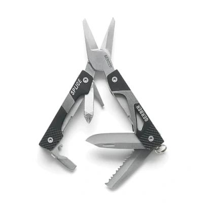 Immagine di Gerber Strumento multiuso con forbici, 8 Funzioni, Splice Pocket Tool, Alluminio/Acciaio inox, Nero, 31 000013