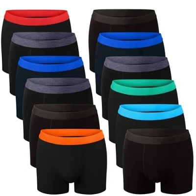 Immagine di Bonjour® Boxer per bambini, in cotone elasticizzato, 5 13 anni, confezione da 6/12 Nero 9 10 Anni