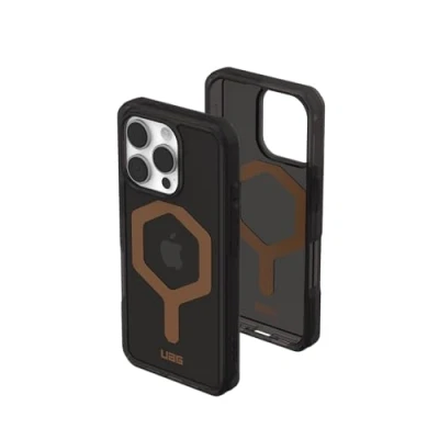 Immagine di Urban Armor Gear Plyo MagSafe Case Backcover per cellulare Apple iPhone 16 Pro Nero, Trasparente, Bronzo Compatibile con