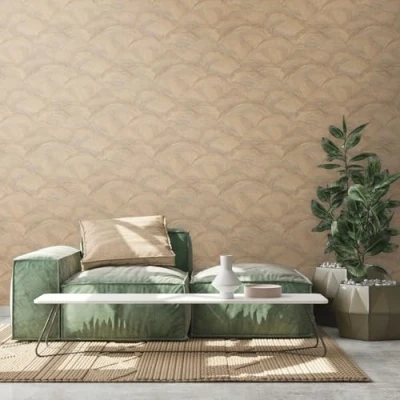 Immagine di Livingwalls Travel Styles Carta da parati in tessuto non tessuto, con effetto squame beige e marrone, per diversi ambienti, 10,05 m x 0,53