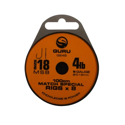 Immagine di Guru Match Special Rig 1,00m (13/00) Size 18 Terminali per pesce bianco