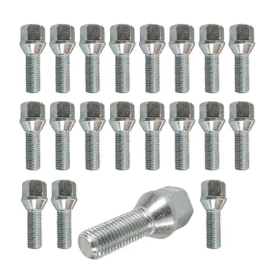 Immagine di TRACER 20 bulloni per ruota, conici, argento, M12 x 1,25, 22 mm (argento, 26 (SW17)
