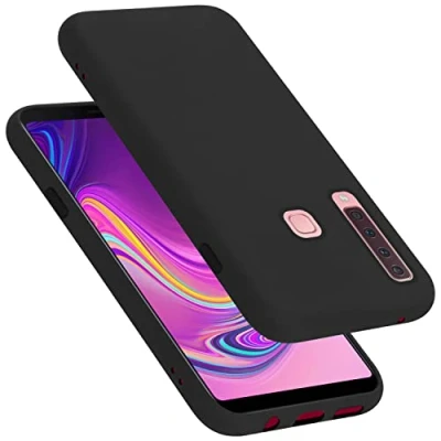 Immagine di Cadorabo Custodia compatibile con Samsung Galaxy A9 2018 in LIQUID NERO Coperchio protettivo silicone TPU flessibile