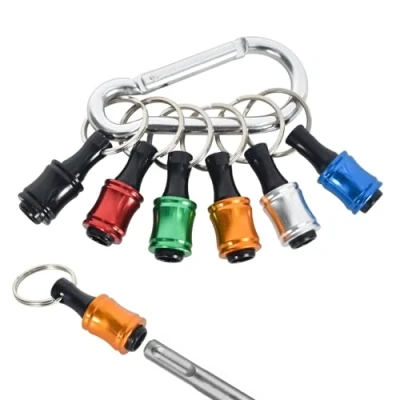 Immagine di 6Pcs Portachiavi Drill Bit, Porta Inserti 1/4 pollice Bit Holder con Carabiner, Hex Shank Cacciavite Holder, Supporti per Avvitatori Fai da Te, Elettricità, Lavorazione del Legno