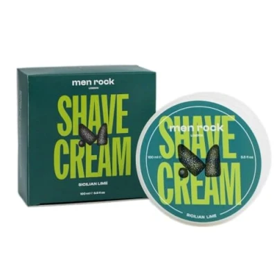 Immagine di Men Rock Sicilian Lime Shave Cream for a Classy Wet Shaving Experience, Deeply Hydrates and Nourishes Skin, Zesty Spicy Black Pepper Fragrance 100ml