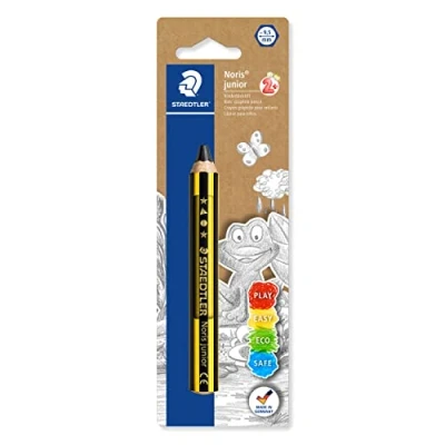 Immagine di STAEDTLER Noris Junior 141 2B Matita in grafite, per bambini dai 2 anni su, 2B, confezione da 1, colore: Nero
