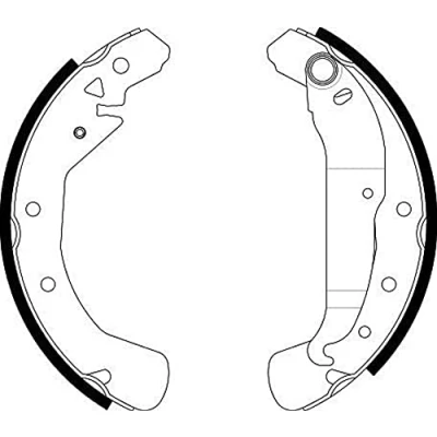 Immagine di HELLA 8DB 355 002 471 Ganasce freno 200 46 con leva a mano OPEL: Corsa C Hatchback, Tigra Twintop