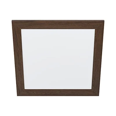 Immagine di Eglo Led Panel Piglionasso, con cornice decorativa in legno, lampada da soffitto legno marrone scuro, luce cucina e ufficio, illuminazione bianco neutro, L x 50 cm
