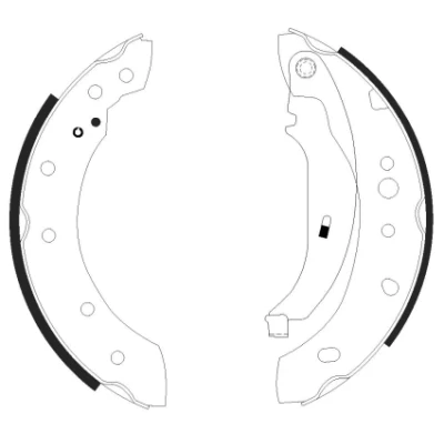 Immagine di TEXTAR 91061800 Ganasce freno 203,2 38 con leva a mano PEUGEOT: 206 Hatchback, 206+ SW