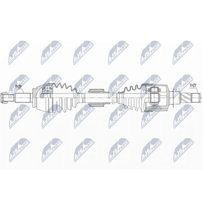 Immagine di NTY NPW RE 161 Albero motore / Semiasse Assale anteriore Sx 683