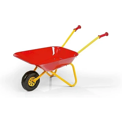 Immagine di carriola per bambini Rolly Toys (colore giallo/rosso, da giardino, in metallo, giocattolo dai 2,5 anni su, portata 25 kg, attrezzo giardinaggio bambini) 27804