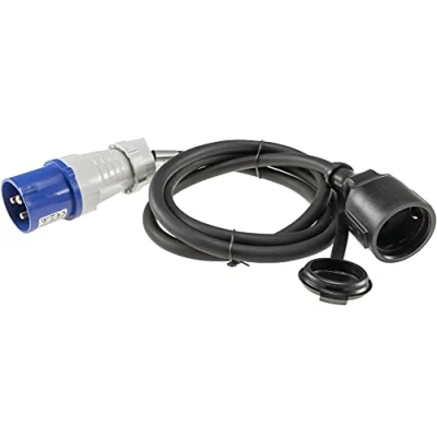 Immagine di ChiliTec H07RN F 3G2,5 230 V/16 A, cavo adattatore CEE da presa di terra IP44, protezione dagli spruzzi d&#039;acqua, 3 pin, per campeggio, roulotte e camper