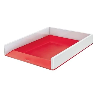 Immagine di Leitz Wow 53611026 Vassoio porta lettere, formato A4, colore: bianco/rosso
