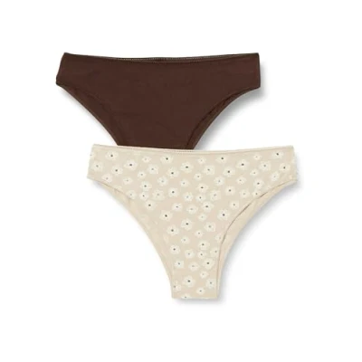 Immagine di Dagi 2 Pack Regular Waist Brazillian Slip, Multicolor, S da Donna