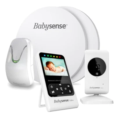 Immagine di Monitor Video per Bambini Babysense con Schermo da 2,4&quot; e del Movimento Bambino Certificato Medico Avvisi in Tempo Reale Assenza di Respiratorio, Non a Contatto, 2 1