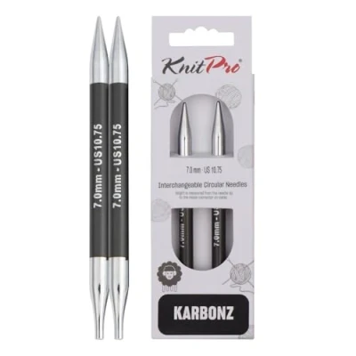 Immagine di KnitPro Karbonz 7 mm Normal Interchangeable Circular Needles, Multi Colour