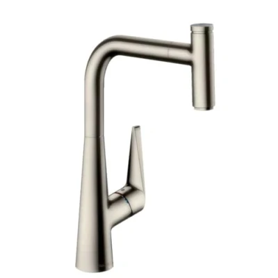 Immagine di hansgrohe Talis Select M51 Miscelatore cucina monocomando 300, bocca d&#039;erogazione estraibile, 1 getto, sBox, acciaio inox, 73853800